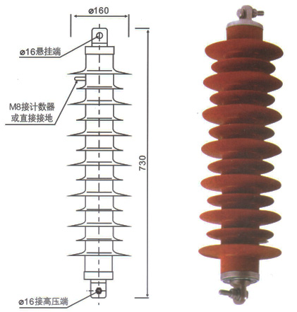 HY5WX-51 134线路型氧化锌避雷器